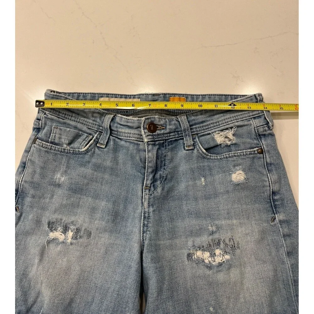 Pilcro | Anthropologie Jean Shorts Size 24 Mid Rise Hyphen Distressed Denim - Picture 7 of 8